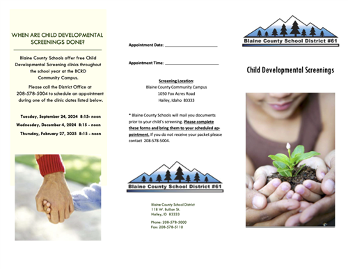 Child Developmental Screening Brochure 2024 English